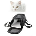 thumbnail image 3 of Cat Carrier, Breathable Mesh Pet Travel Carrier Scratch Resistance  for Outdoor Gray, Blue Edge,Black, White Edge,Black, Black Edge, 3 of 7