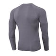 thumbnail image 4 of SUYIDA Men's Velvet Fitness Top, Long Sleeve Elastic Sports Tee, Training Running Quick Dry Shirt, 4 of 4