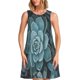 thumbnail image 1 of Fotbe Blue Color Cactus Vestido de Verano sin Mangas para Mujer – Vestido Midi Línea A, Estilo Camiseta Floral, Vestido Playero Casual y Fluido, 1 of 7