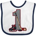 thumbnail image 3 of Inktastic First Birthday Red Hockey Boys or Girls Baby Bib, 3 of 4