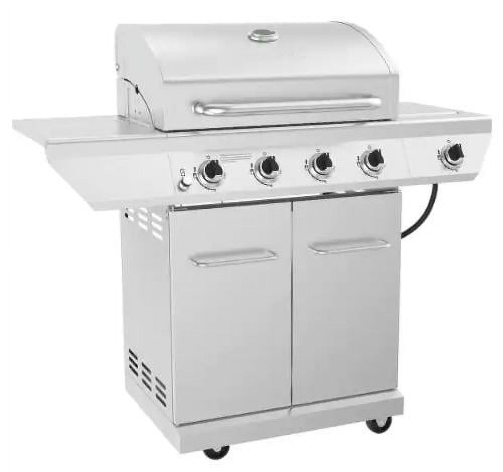 New 4-Burner Propane Gas Grill in Stainless Steel with Side Burner - image 3 of 3