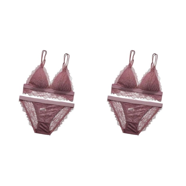 Conjunto de sujetador Qarigey lencería Sexy de encaje transpirable sin costuras 32/70AB(S) Verde negruzco