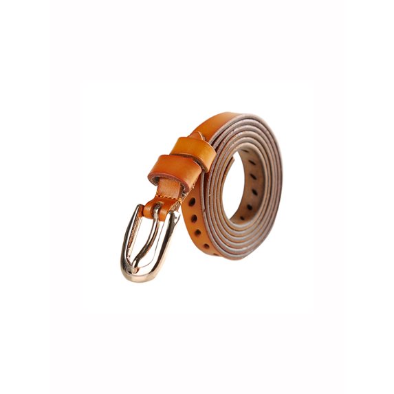 Allegra K Women's Belt With Oval-Shaped Hollow Alloy Buckle Multicolor