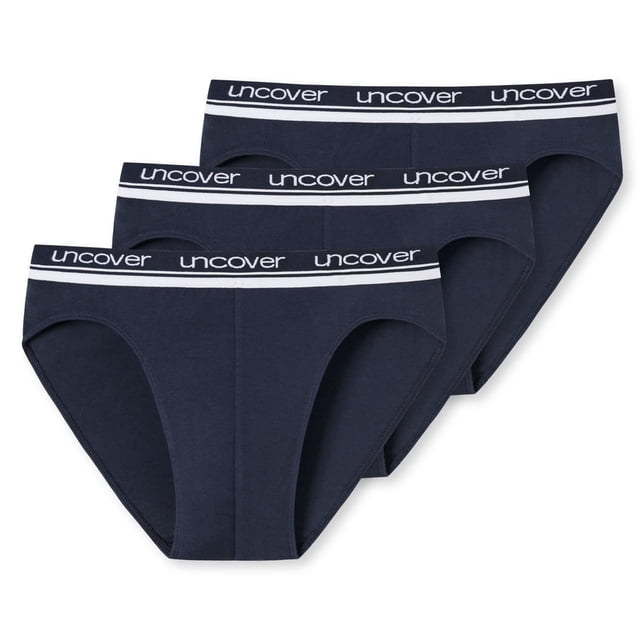 UNCOVER by SCHIESSER Paquete de 3 Calzoncillos para Hombre - Calzoncillos Rio, Serie "Uncover", Cintura con Logotipo Azul oscuro 2XL (2X-Large)