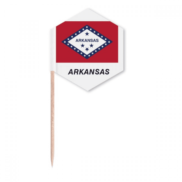 American State Flag Contour Arkansas Toothpick Flags Cupcake Picks Party Celebration