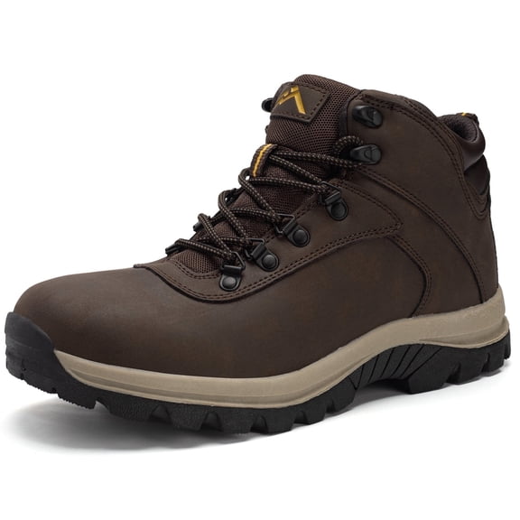 CC-Los Men Waterproof Hiking Boots Outdoor Mid Top Trekking Lightweight Non Slip Boots 7.5-14