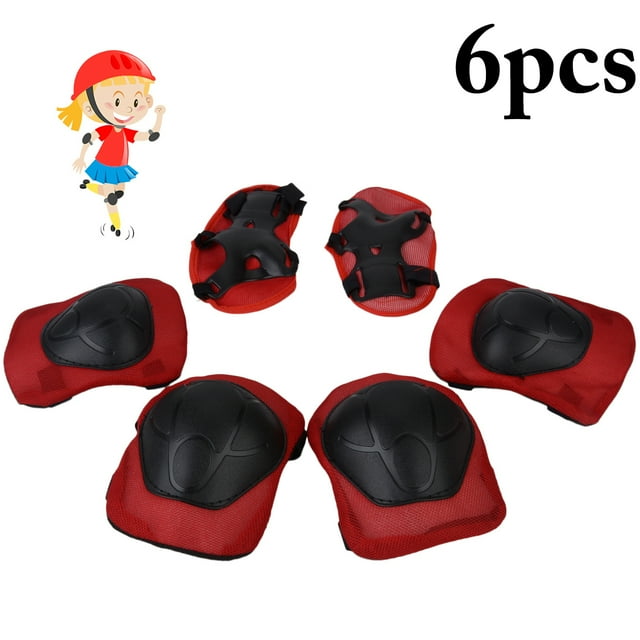 Bangcool 6PCS Kids Protective Gear Multipurpose Knee Pads with Elbow Pads & Wrist Pads