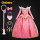 thumbnail image 1 of Vestido de princesa Aurora para niñas, disfraz de princesa Aurora para Halloween, Carnaval, Bella Durmiente, elegante vestido de novia rosa Fivean unisex, 1 of 2