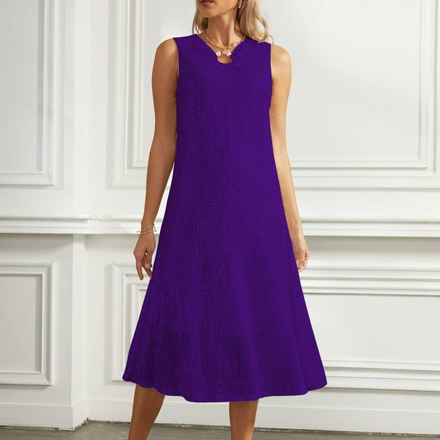 EGNMCR Robes de Soirée pour Femmes, Robes Formelles pour Femmes, Robes de Cocktail pour Femmes Mode Femme Robe Femme Couleur Unie à Paillettes