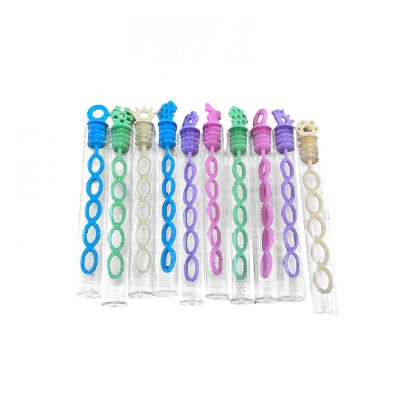 BESTSKY Bulk Mini Bubble Wands for Kids Party Favors Wedding Supplies Birthday Outdoor Activities Pack of 12 Refillable Bubble Tubes Non-Toxic Solution Included Fun Gift Idea
