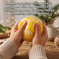 thumbnail image 3 of Handmade Squishy Stress Ball with Mango and Rice Bead Filling, 1-Pack, Yellow Transparent Christmas Design, for Relaxation Relief, Squeeze Toy, 3 of 4