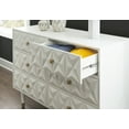 thumbnail image 3 of Linon Six Drawer Geo Texture Dresser in White, 3 of 13