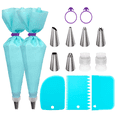 thumbnail image 1 of Cake Decorating Supplies for Baking with Reusable Pastry Bags and Tips, Standard Converters, Silicone Rings, Cake Decorating Tools, 1 of 5