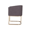 thumbnail image 2 of Fabric Upholstered Dining Chair with Round Cantilever Base, Gray, 2 of 6