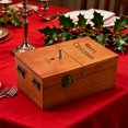 thumbnail image 3 of Caja Caja Inútil Descompresión Caja Inútil De Pino Natural Respetuosa Con El Medio Ambiente Con Botones De Metal Para Niños Adultos Marrón Feliz Navidad, 3 of 7