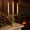 Gold, variant on 3-Arm Iron Candelabra Candle Holder, Gold Black Table Centerpiece, 9.8 x 5.1 x 10.6 in, for Christmas Dinner Wedding Home Decor