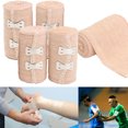 thumbnail image 2 of 4 Rolls Non-woven 15ft Crepe Bandage Hook Closure Rubber Elastic Dressing Tape, 2 of 7