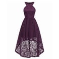 thumbnail image 2 of HKEJIAOI Liquidation d'Économies Robes Décontractées pour Femmes Cadeau de la Saint-Valentin Mode Féminine Robe de Soirée Sans Manches en Grenadine Brodée Col Rond Robe de Fête Violette, 2 of 7