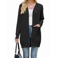 thumbnail image 2 of Women Cardigan Sweater Lightweight Open Front Long Sleeve Soft Fine Knit Casual Trendy Kimono Cardigans with Pockets, 2 of 9