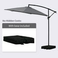 thumbnail image 5 of Autlaycil 10FT Offset Hanging Market Patio Umbrella  for Backyard, Poolside, Lawn Gray 10' X 10', 5 of 5