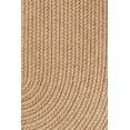 thumbnail image 2 of Beige Wool Rug Solid Braided Textured 2 Feet by 6 Feet Oval Thick Casual Carpet, 2 of 2