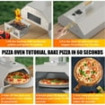 thumbnail image 6 of Segmart 12" Wood-Fired Outdoor Pizza Oven, Portable Multi-Fuel Pizza Maker with Built-In Thermometer & Stainless Steel Cooking Grill,Wood Handle for Backyard, Camping , Picnics-Silver, 6 of 10
