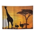 thumbnail image 5 of Orinice Giraffe Ostrich Sunset Tapestry Wall Hanging Unique Style Graphic Tapestries Home Wall Decor Art for Living Room Bedroom Apartment Farmhouse Dorm 60x50inch, 5 of 6