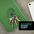 thumbnail image 4 of Nite Ize G-Series Dual Chamber Carabiner - Heavy-Duty Key Organizer Carabiner Clip - Dual Chamber Carabiner with Wire Gate Closure - Black, Size 2 (5 Pack), 4 of 8