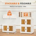 WEILAI Stackable Plastic Storage Bins with Lids Foldable Storage Boxes