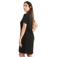 thumbnail image 2 of Just Love Short Sleeve Nightgown for Women – Cozy, Lightweight Sleepwear with Classic Design (Solid Black, 1X), 2 of 3