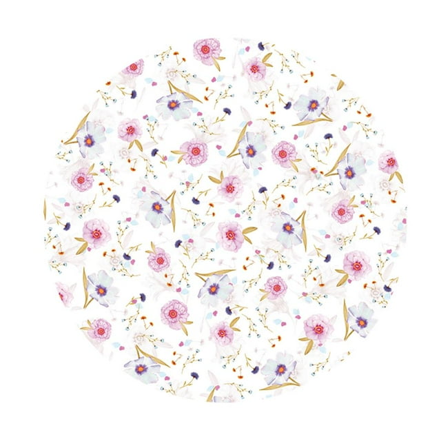 veasfak Round Tablecloth Waterproof Polyester Tablecloth Indoor Furnishing E - 150cm (60 Inch)