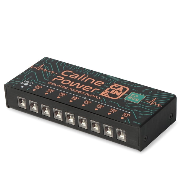 Fuente de alimentación para pedal de guitarra Caline CP-205 DC 9V aislada x8