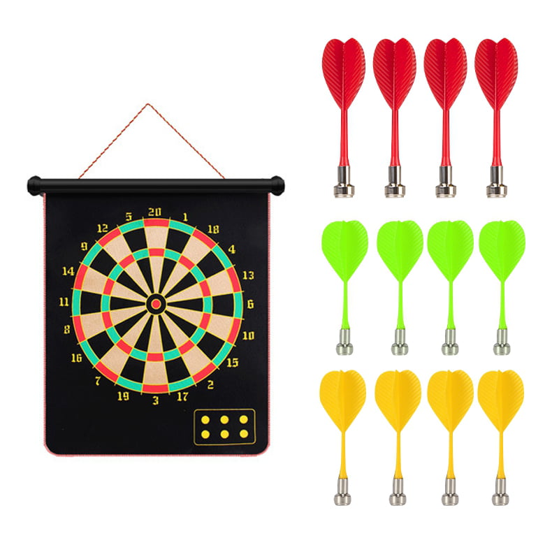 12 Packs Magnetic Darts Safety Darts for Two-Sided Magnetic Dart Board 