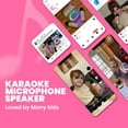 thumbnail image 5 of BONAOK Mini Karaoke Machine for Kids, Portable Bluetooth Speaker with 2 Wireless Microphones, Girls Gifts for Christmas Home Party, Pink, 5 of 13