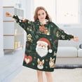 thumbnail image 5 of FORMRS Wearable Blanket Hoodie with Sleeves for Kids Cozy Flannel Sweatshirt, Whimsical Christmas, 5 of 7