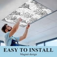 thumbnail image 6 of Black Gray Coral Coastal Fluorescent Light Covers, Summer Beach Seaside Nautical Magnetic Light Covers for Ceiling Lights, Fluorescent Ceiling Shade Filters for Classroom Bedroom Office 4x2Ft x 1PCS, 6 of 8