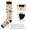 thumbnail image 3 of FORMRS Womens Knee High Socks Casual Long Thick Travel Daily Wear, 1 Pair, Fall Beige Pumpkin, 3 of 6