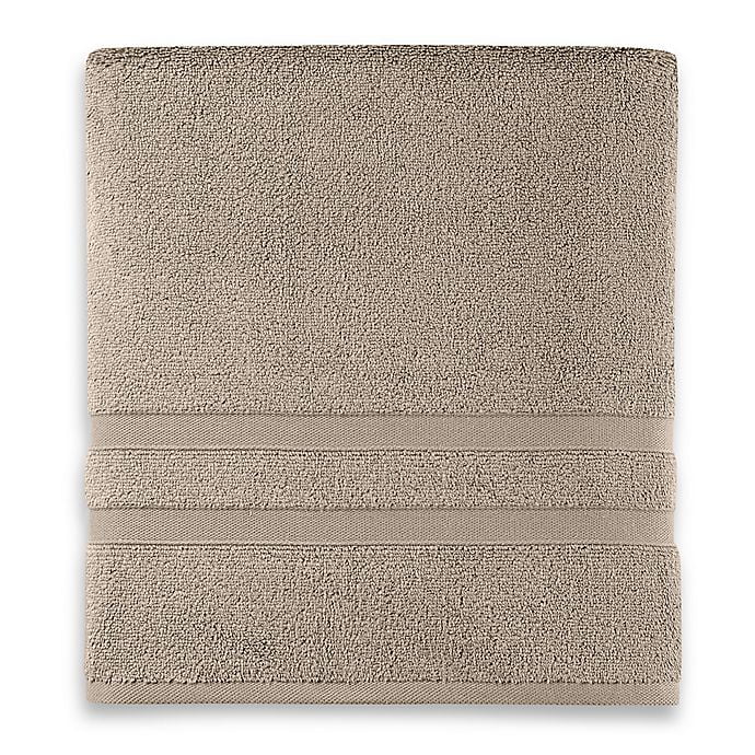 Wamsutta Bath Sheet Large Towel Ultra Soft Dark Canvas Taupe 100 Micro