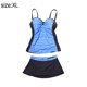thumbnail image 2 of Traje de baño de dos piezas para mujer, push up, estampado, tankini, azul, 2 of 7