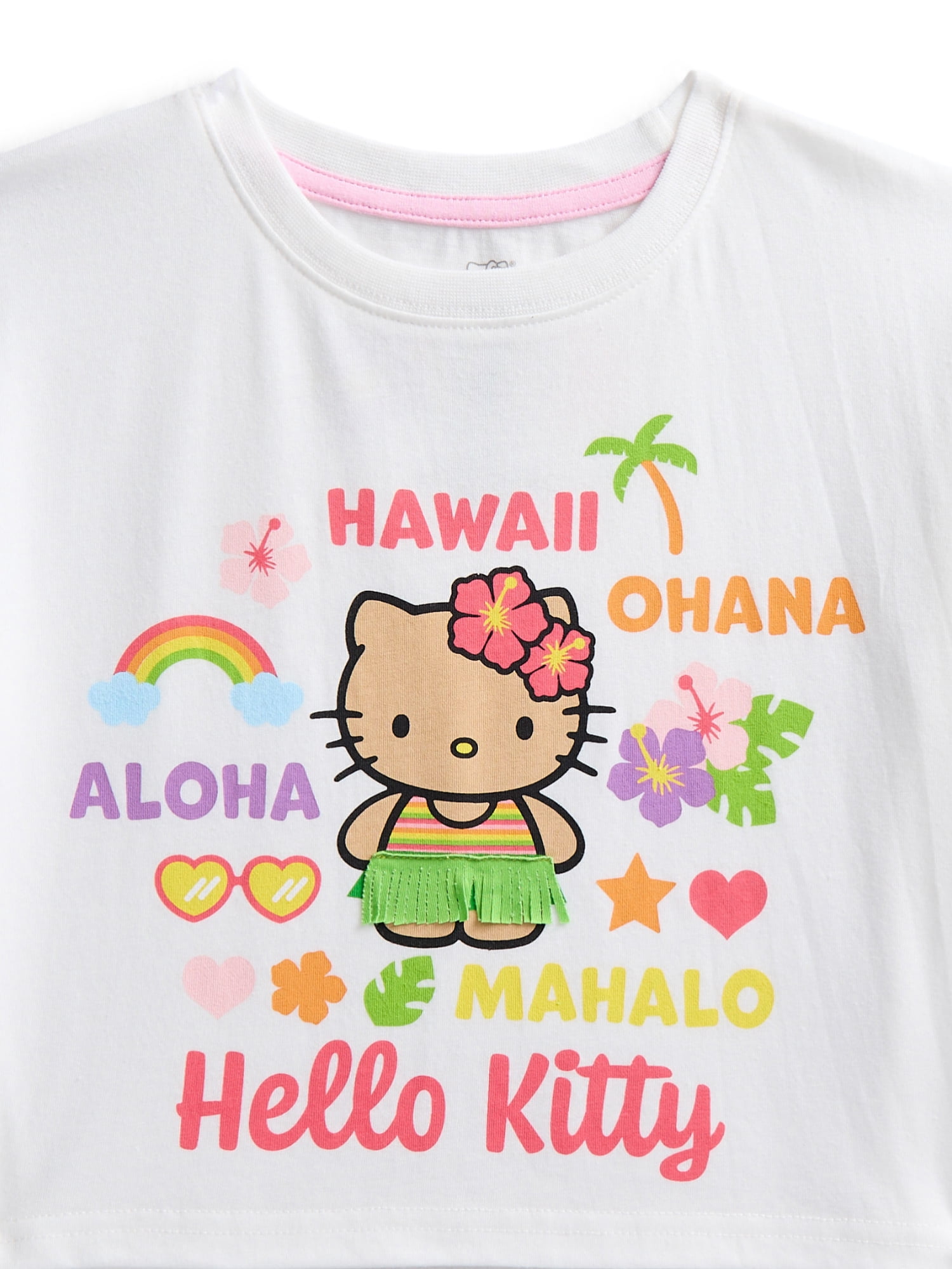 Hello Kitty Girls Graphic Tee with Short Sleeves, Sizes XS-2XL