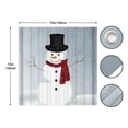 thumbnail image 4 of Winter Holiday Merry Christmas Happy Snowman Shower Curtain New Waterproof Polyester Fabric Bath Curtain 72x72 Inches, 4 of 7