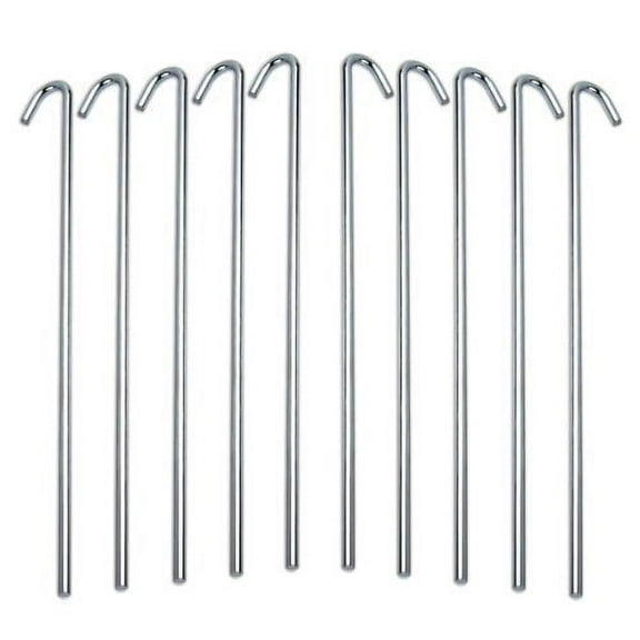 60pc Galvanized Steel Tent Pegs - Garden Stakes -Heavy Duty - Rust Free