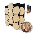 thumbnail image 1 of Eucalipto hexagonal, Lambrin Hexagonal Acústico De Wpc 2pz De 62 X 76 Cm, 1 of 2
