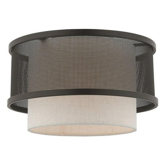 1 Light Flush Mount in Industrial Style 12 inches Wide By 7.5 inches High Bailey Street Home 218-Bel-2944669