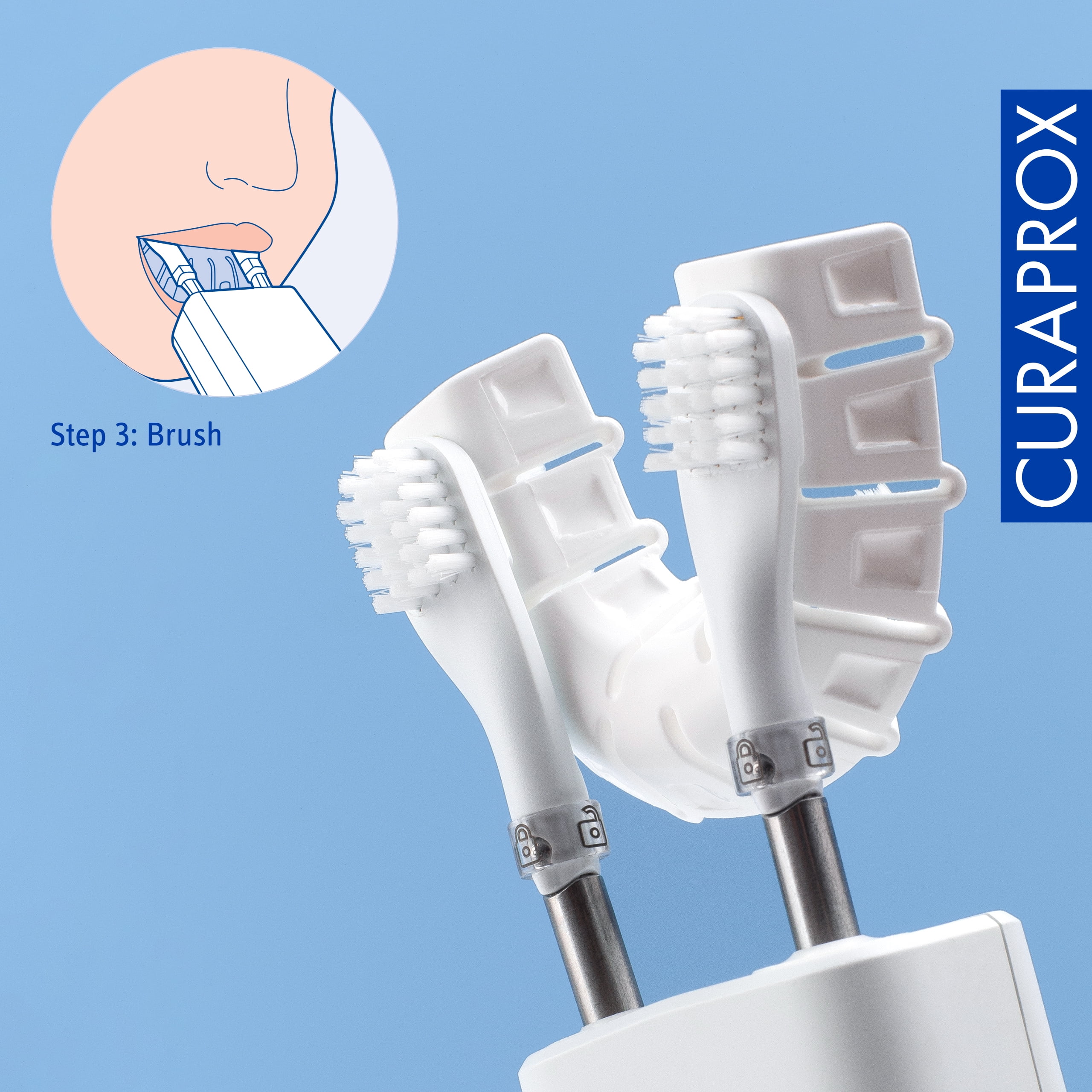 Curaprox Samba Toothbrush, Robotic Full-Mouth Toothbrush for Effortless 60-Second Cleaning