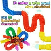 Cheers US 6Pcs Pop Tubes, Pop Tube Fidget Toys for Kids and Sensory Toys for Children and Aldult, Fidget Tubes for Stress and Anxiety Relief, Learning Toys for Toddlers