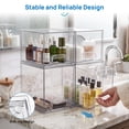 thumbnail image 4 of Sindcom Stackable Storage Drawers Set of 4,Clear Plastic Organizer Bins for Makeup, Cosmetics, Beauty Supplies,Bathroom Organizer Countertop,Bathroom Under Sink Organizer,12.1 × 7.5 × 12 in, 4 of 7
