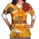 thumbnail image 4 of Puntoco Blusa de manga corta con cuello en V para mujer con bolsillos Puntoco Puntoco-3626, 4 of 4