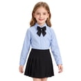 thumbnail image 2 of Junboys Children's Long Sleeve School Uniform Shirt - Casual Dress Top for Everyday, Great Back to School Clothes for Kids, Classic Button-Free Shirt for Comfort,Black 100, 2 of 7