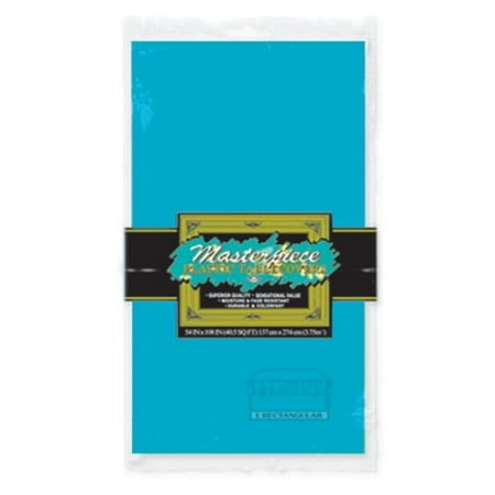 UPC 034689141853 product image for Beistle - 50940-T - Masterpiece Plastic Rectangular Tablecover - Turquoise- Pack | upcitemdb.com